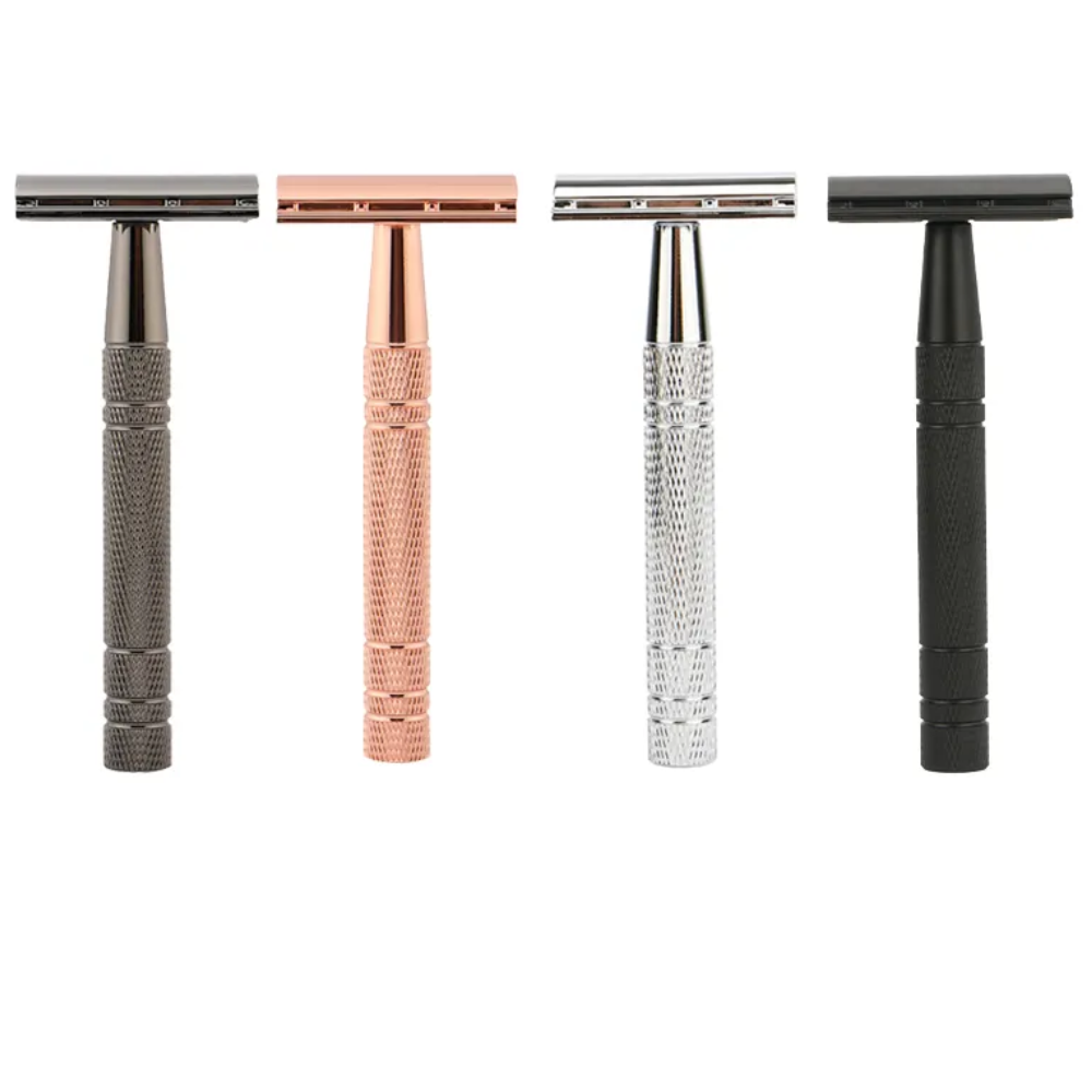 Women's Reusable Safety Razor With 5 Blades - Premium Eco Single Blade Razor, Choice Of Colours