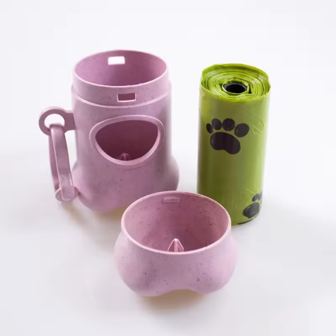 Eco-Friendly Poop Bag Dispenser & Bags β Made from Wheat Straw Fiber