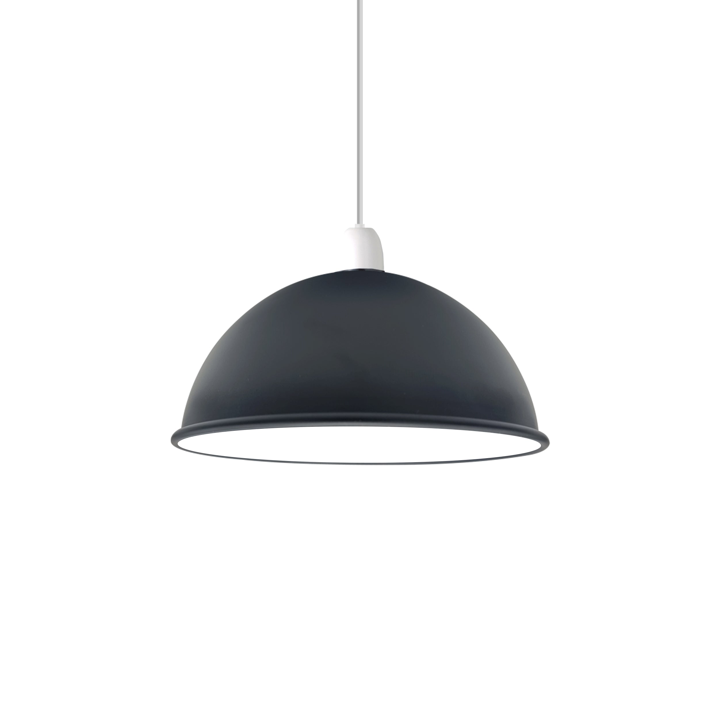 Vintage Black White Industrial Dome Metal Lamp Shade E27 60W