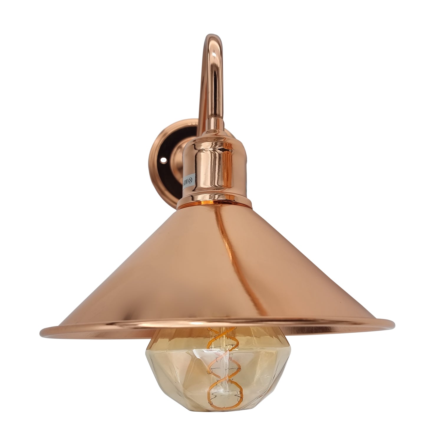 Vintage Rose Gold Electroplated Metal Wall Light, E27