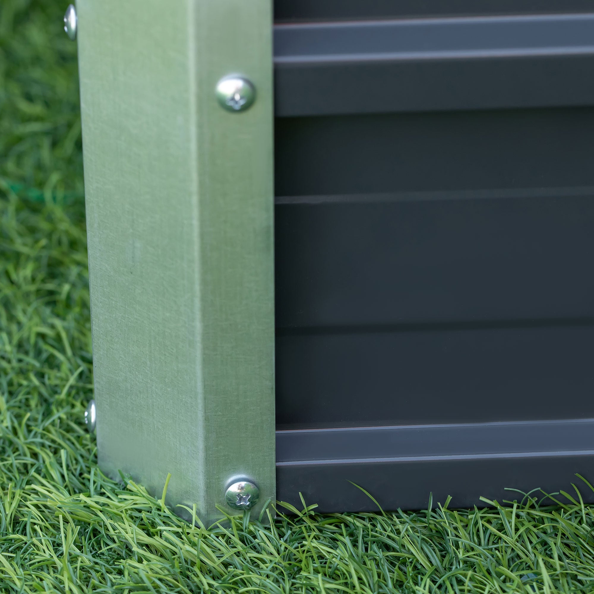 Outsunny Raised Garden Bed Elevated Planter Box with Gloves, Grey