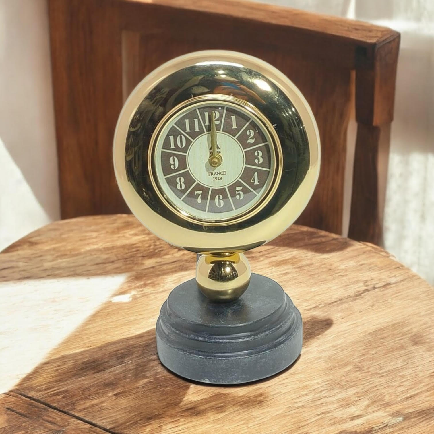 MSL Hand Finished Table Clock for 1 AA Battery