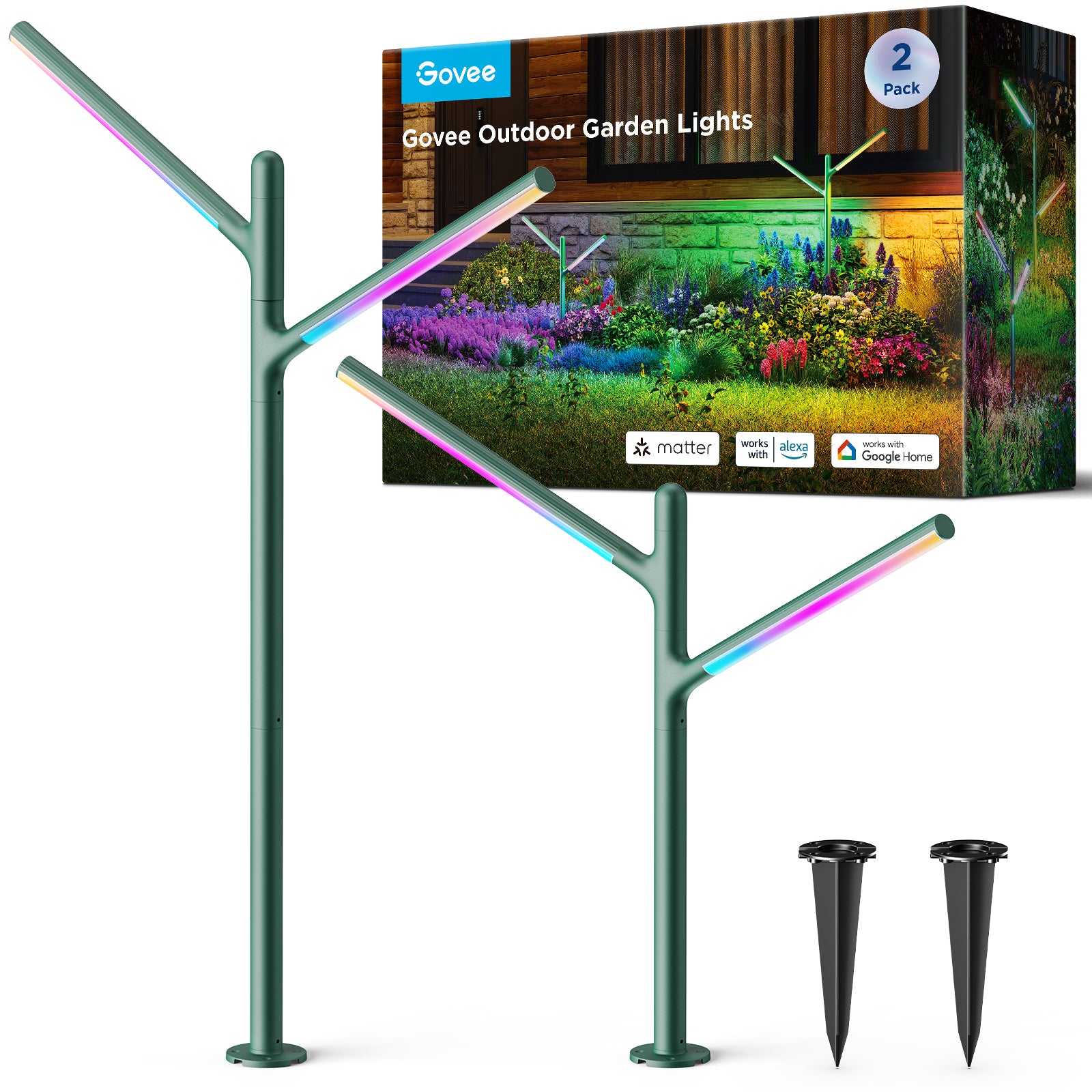 GOVEE RGBICWW GARDEN LIGHTS (2 PACK)