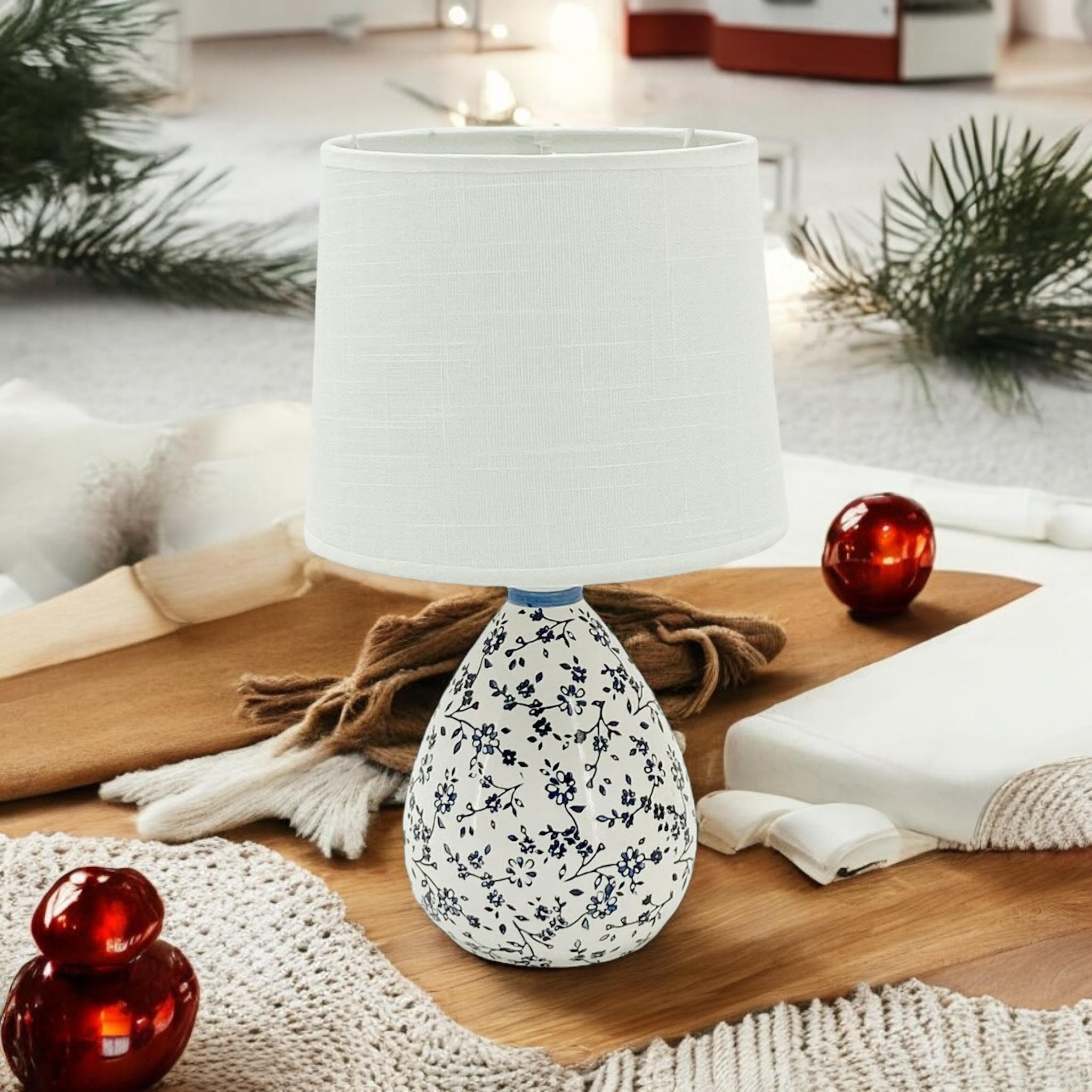 MSL Traditional Table Lamp Base and Shade with Inline Rocker Switch, Double Insulated