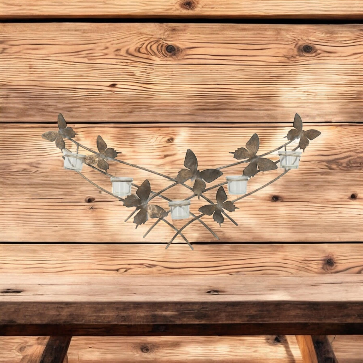 MSL 79cm Hand Finished Metal Candle Holder