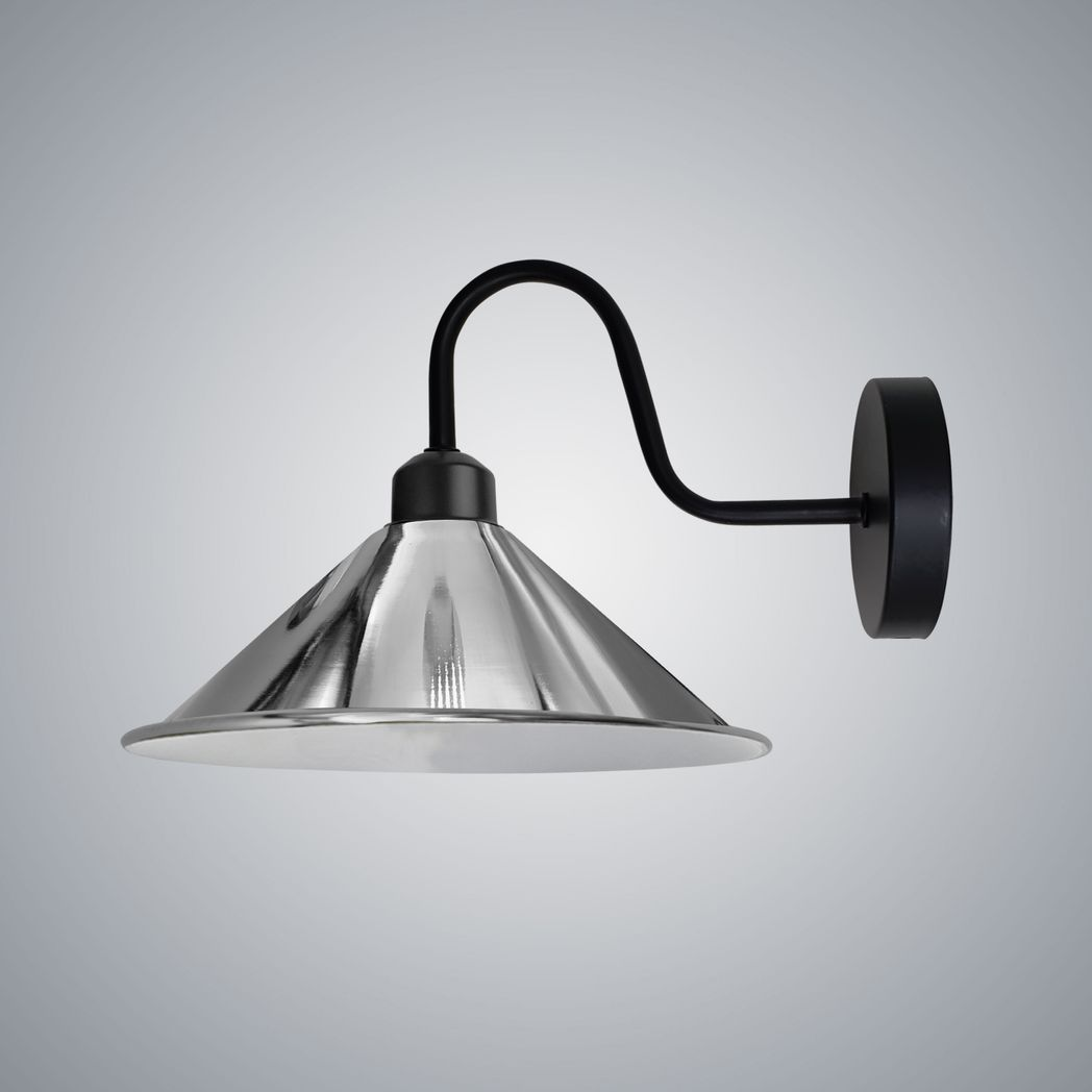 Vintage Cone Wall Sconce, E27 Base, Dimmable Indoor Light