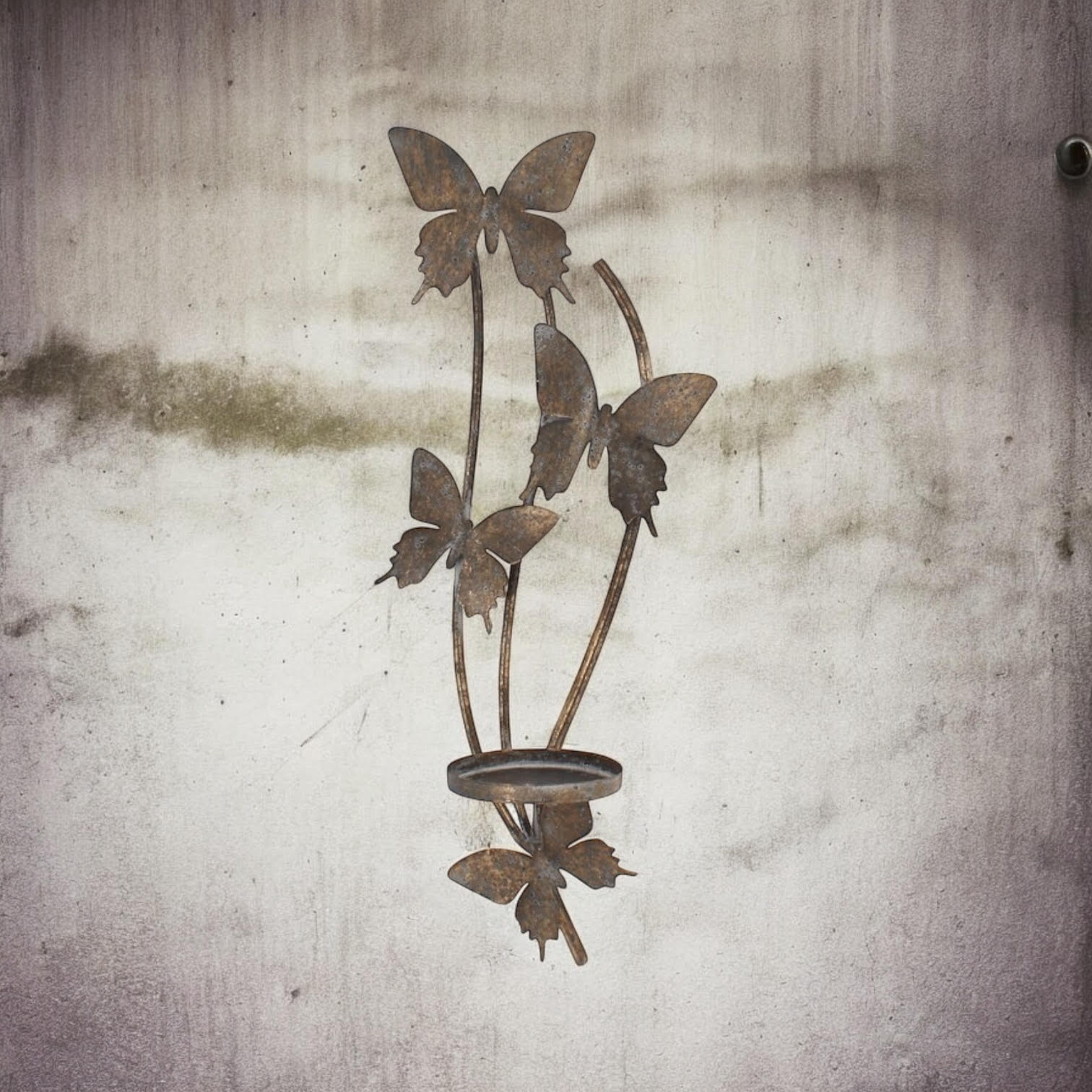 MSL 50cm Metal Butterfly Candle Holder