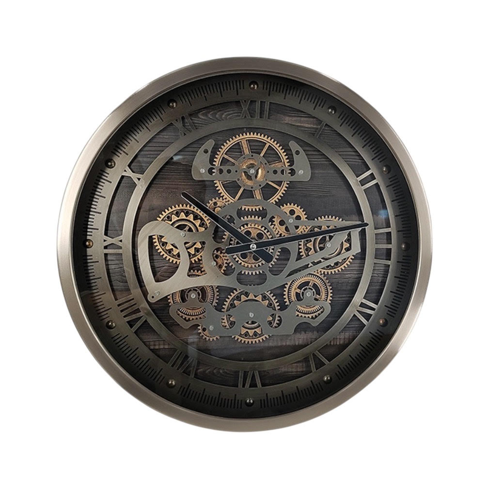 MSL 46cm Gear Wall Clock, Hanging Hook, 1 AA Battery