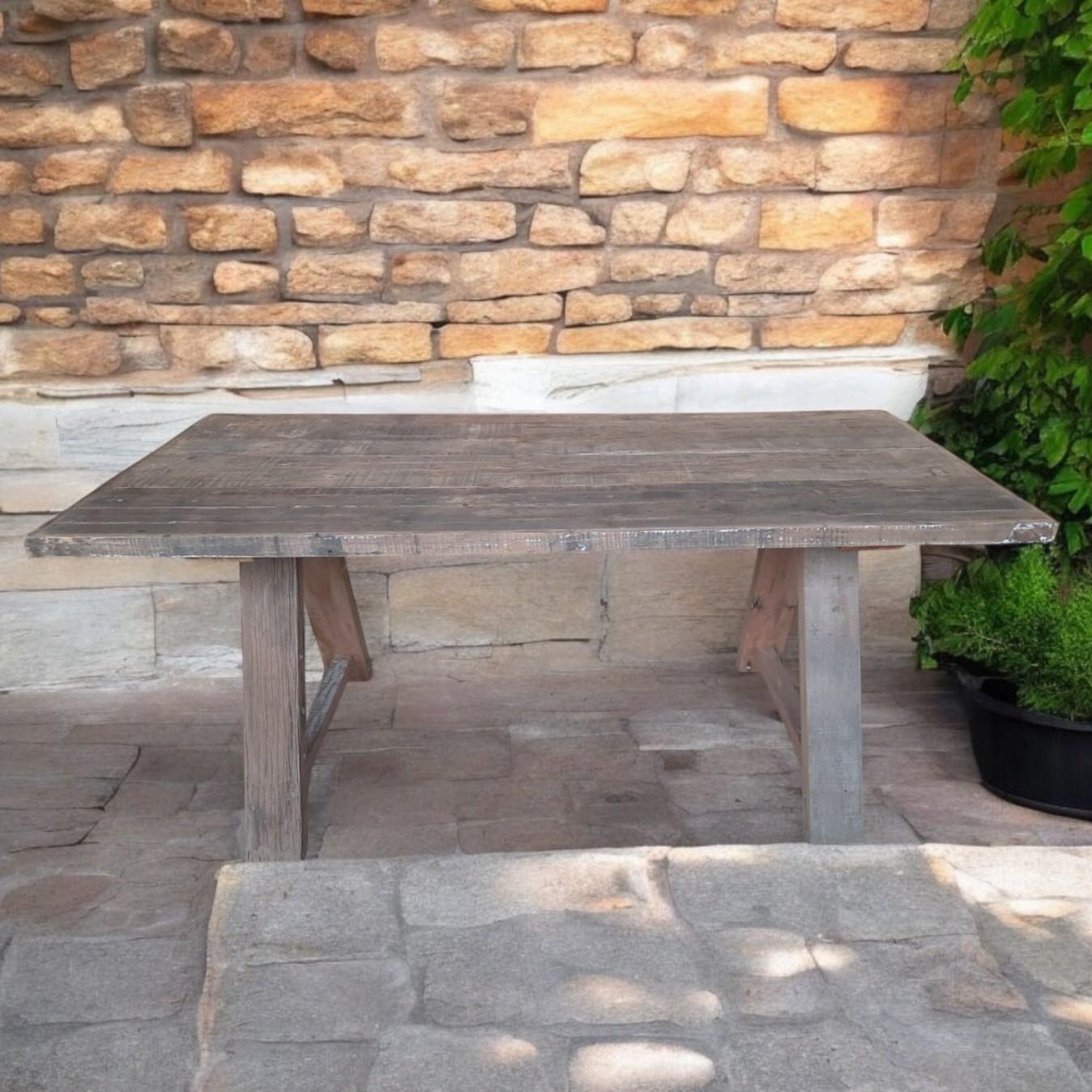 MSL 180cm Reclaimed Wooden Table Hand Finished