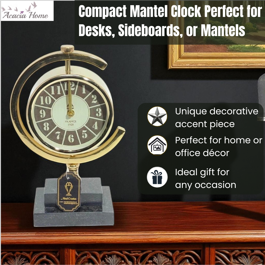 MSL Hand Finished Table Clock, Requires 1 AA Battery