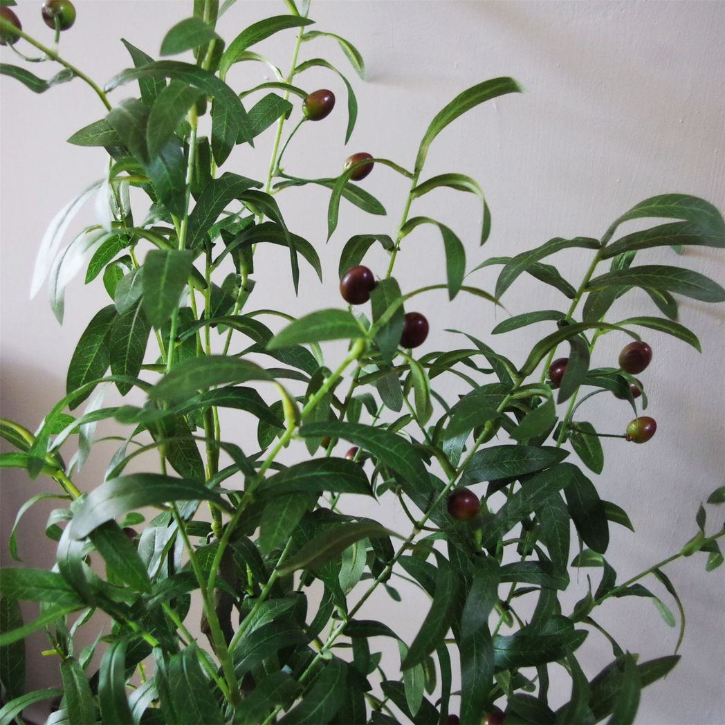 Leaf 120cm Artificial Olive Tree in Moss-Covered Pot Natural Style