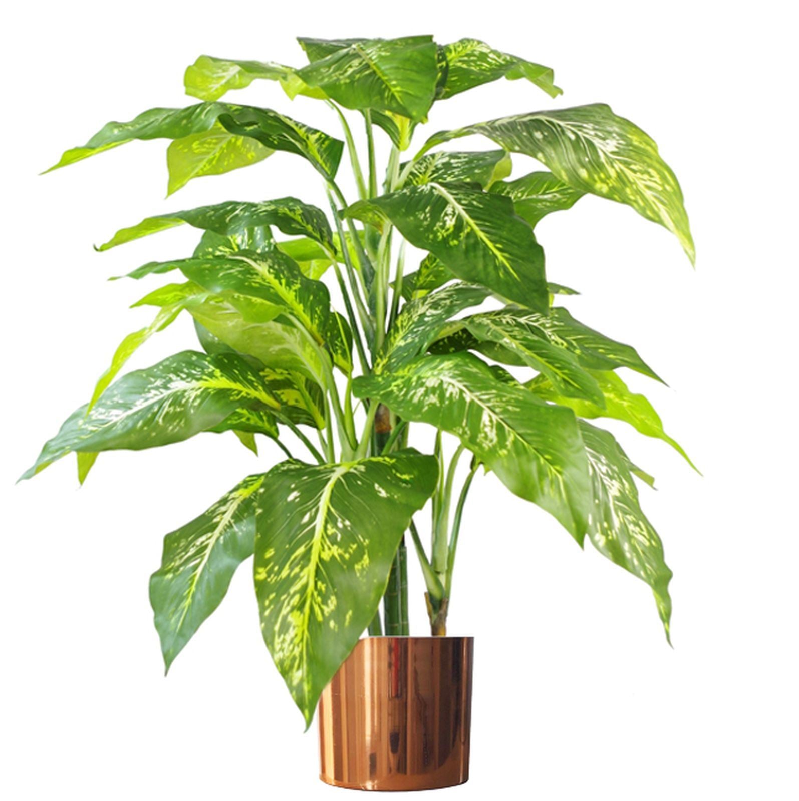 100cm Large Fox's Aglaonema Realistic Artificial Tree with Metal Planter