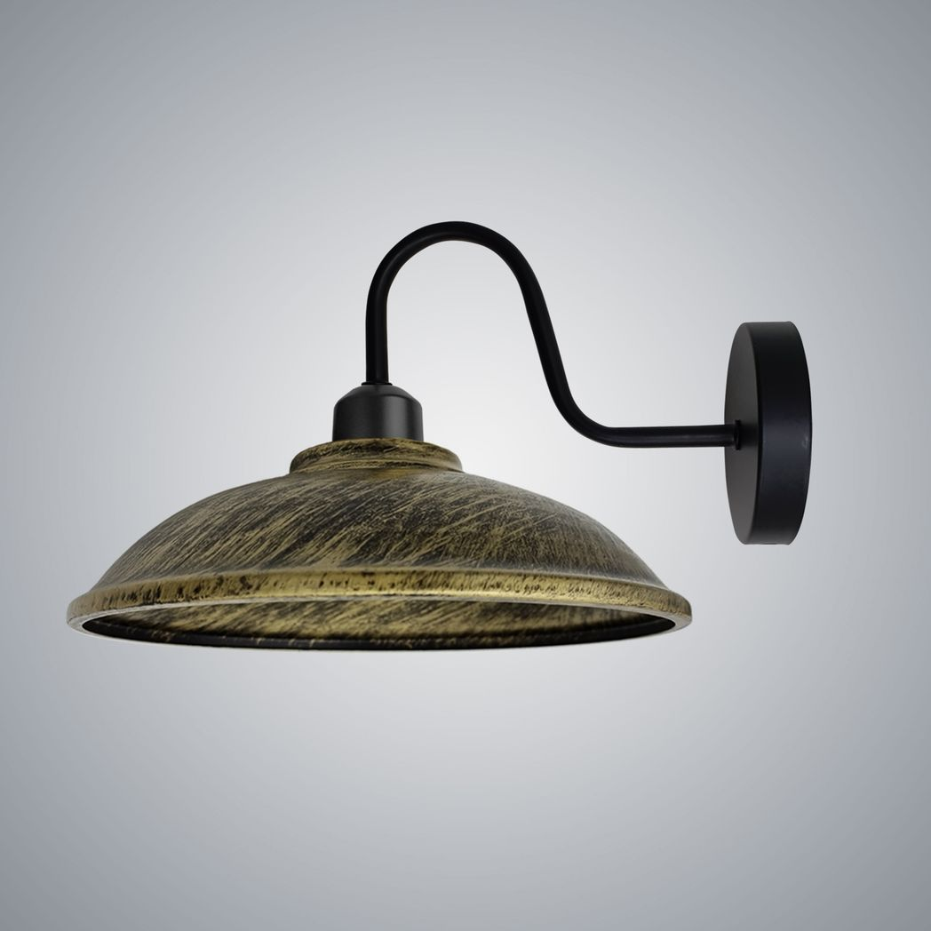 Vintage Hemisphere Wall Sconce, E27 Base, Hardwired Indoor Light