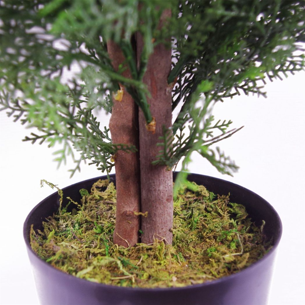 120cm Artificial Cedar Tree, Realistic Potted Indoor Outdoor Tree
