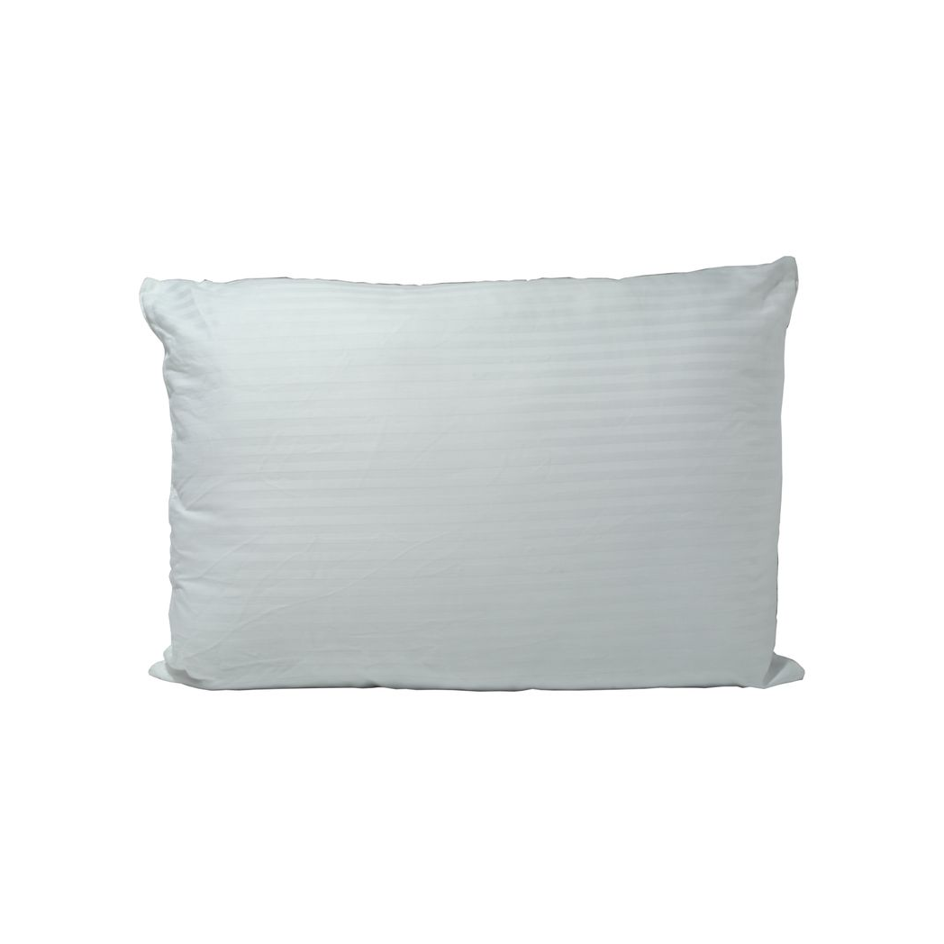 Sarah Jayne Satin Stripe Hollowfibre Filled Pillow Pair with Cotton Case
