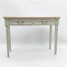 MSL 90cm Wooden 2 Drawer Hall Table, Hand Finished, Wooden Top