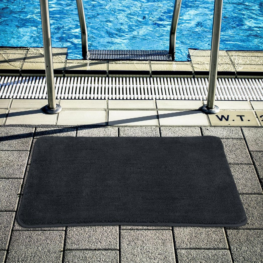 Vinsani Ultra Soft Microfiber Bath Mat 50 x 80cm, Dark Grey