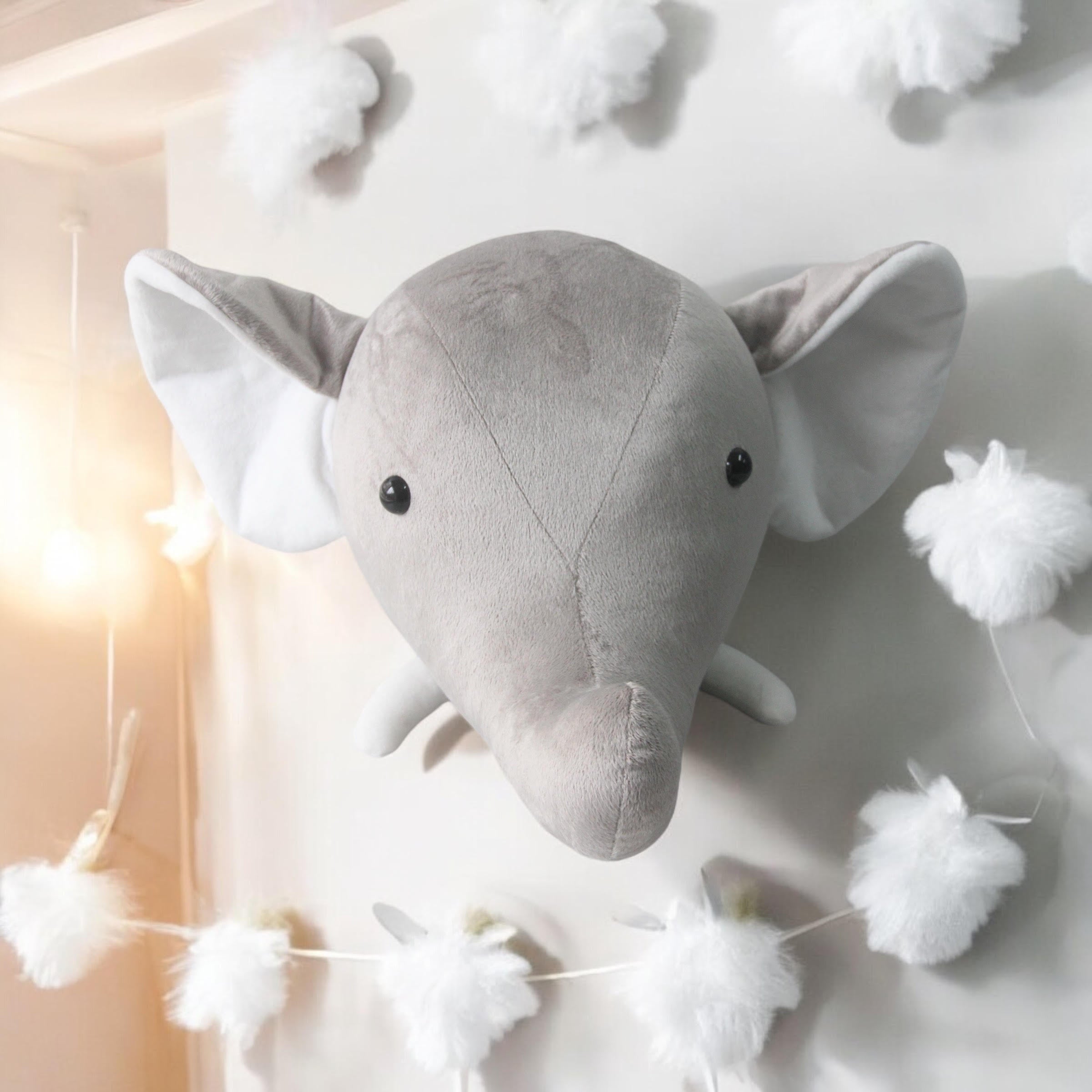 MSL 32cm Multi-Colored Elephant Head Wall Hanger