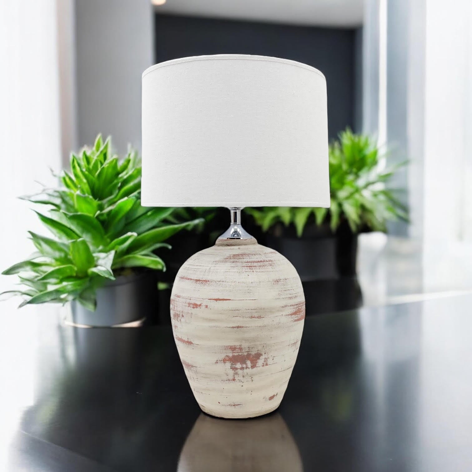 MSL Traditional Table Lamp with Inline Rocker Switch, Double Insulated, for Living Room or Bedroom