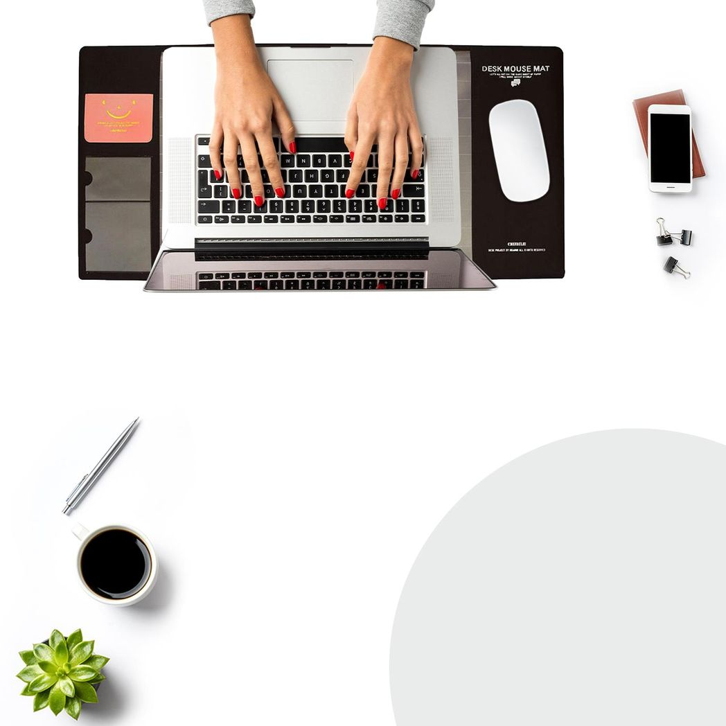 AQ Multifunctional & Eco-friendly Office Desk Mouse Mat PVC+DS Material, Brown