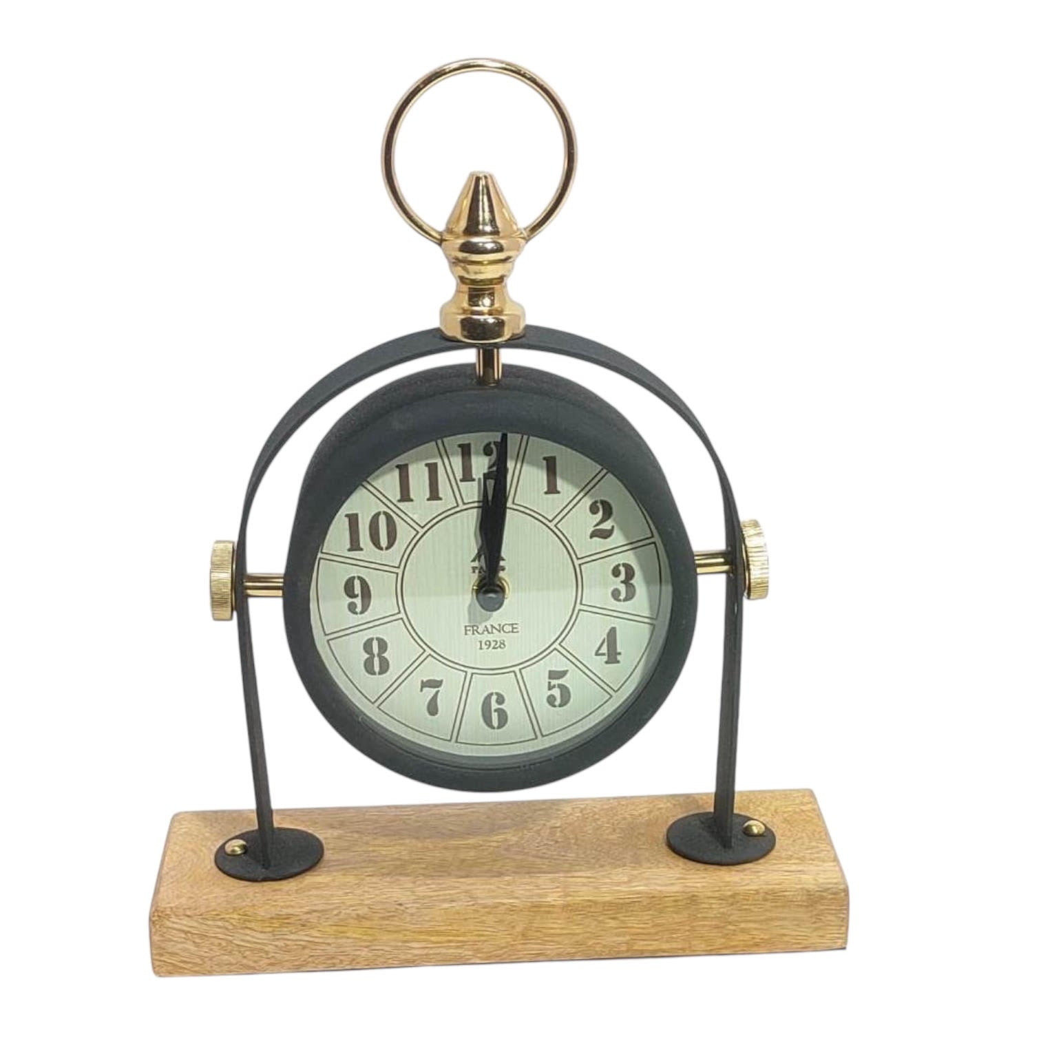 MSL Hand Finished Table Clock, 1 AA Battery Powered
