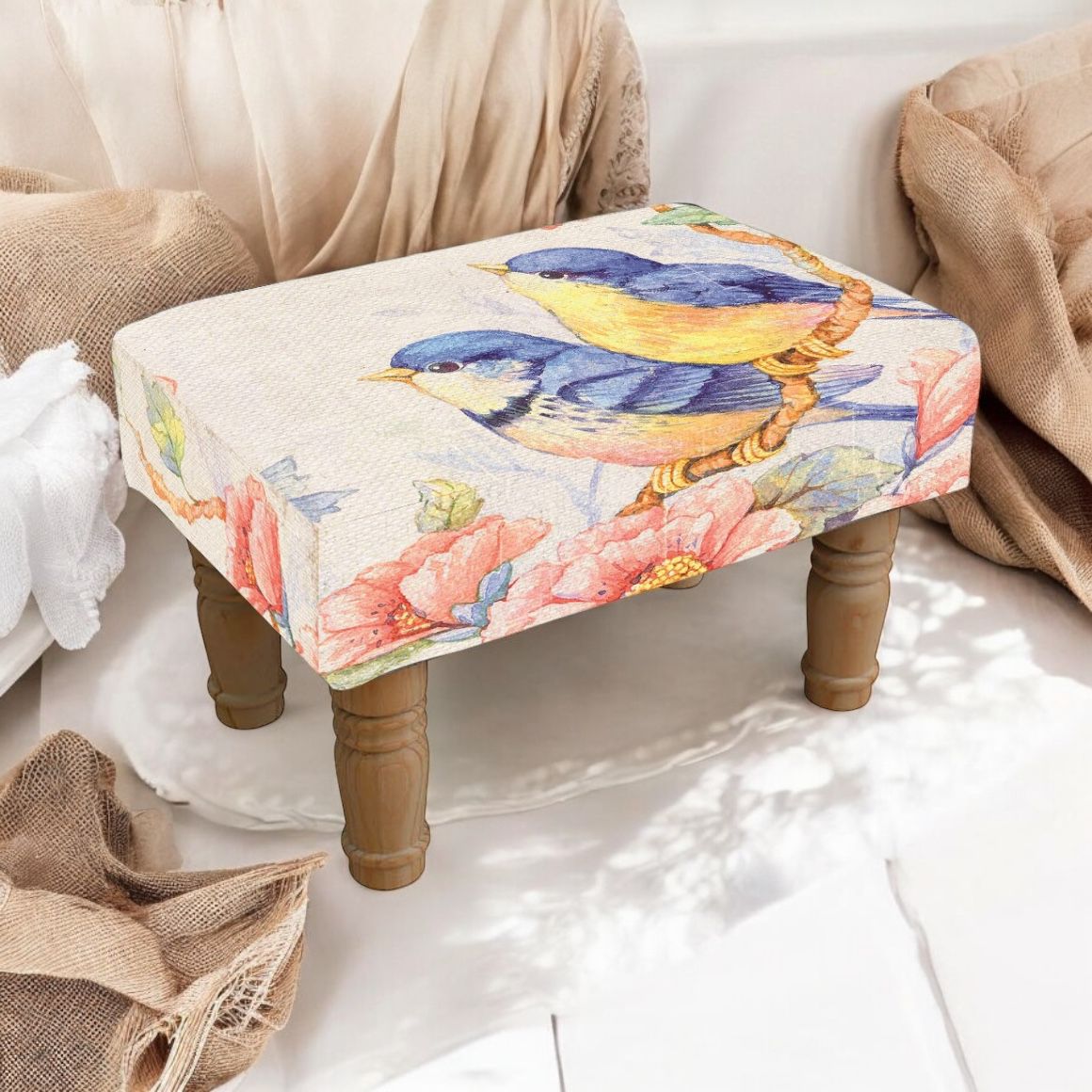MSL Bird Footstool Hand Finished Sturdy Versatile