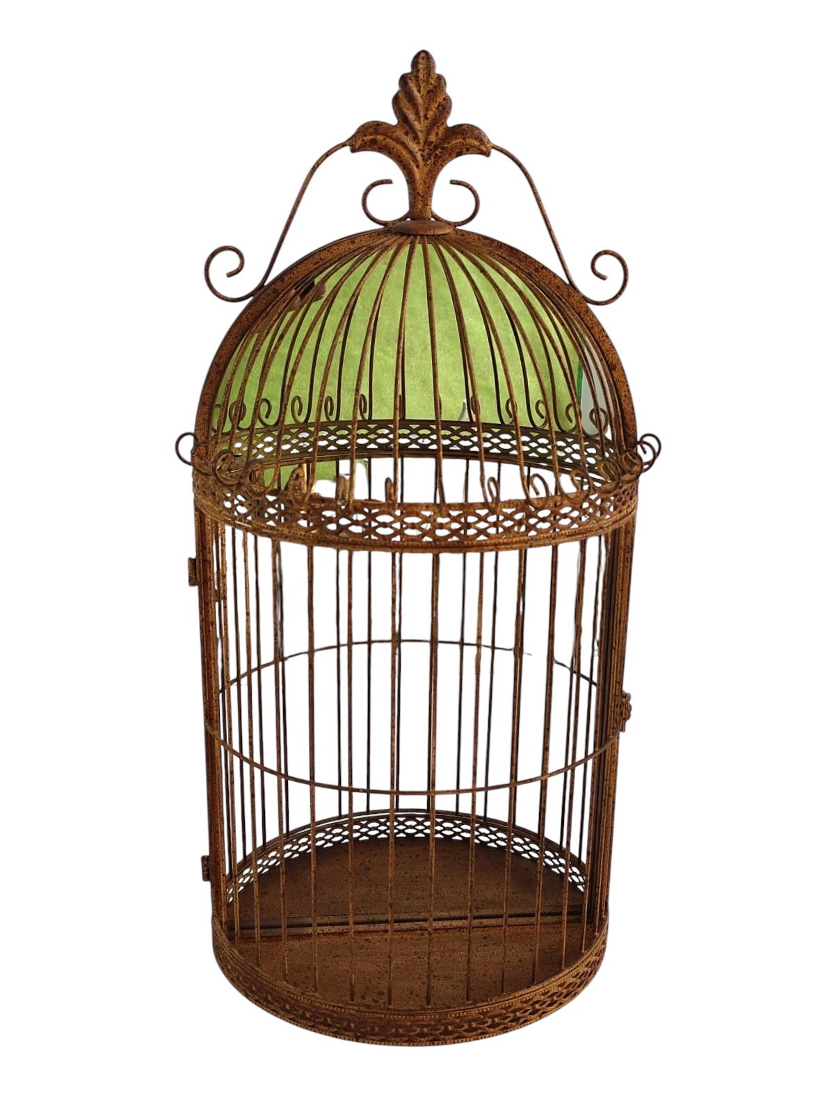 MSL 63cm Rusty Metal Cage Wall Mirror