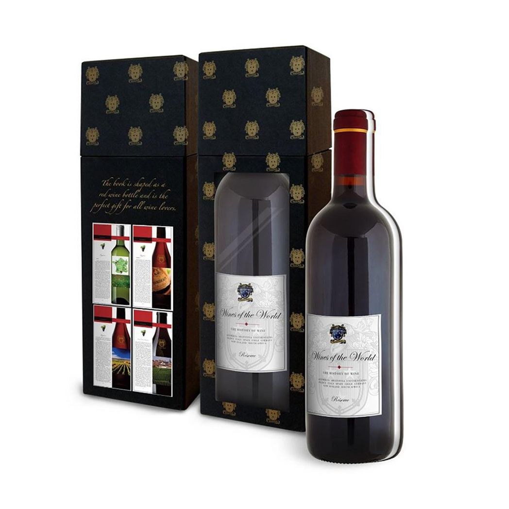 Wines of the World Bottle Shaped 3D Gift Book History Content Colour Photography