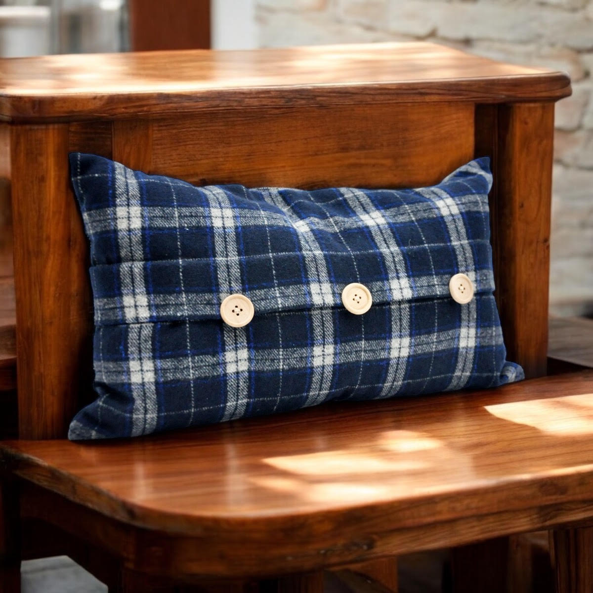MSL 30 x 50cm Blue Velvet Cushion Cover Only