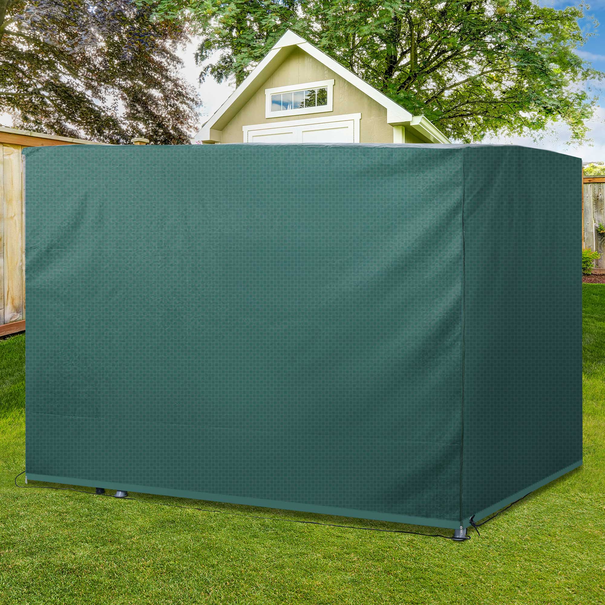 Outsunny Large Outdoor Swing Chair Cover, Heavy-Duty PE, Dark Green, 215 x 155 x 150 cm