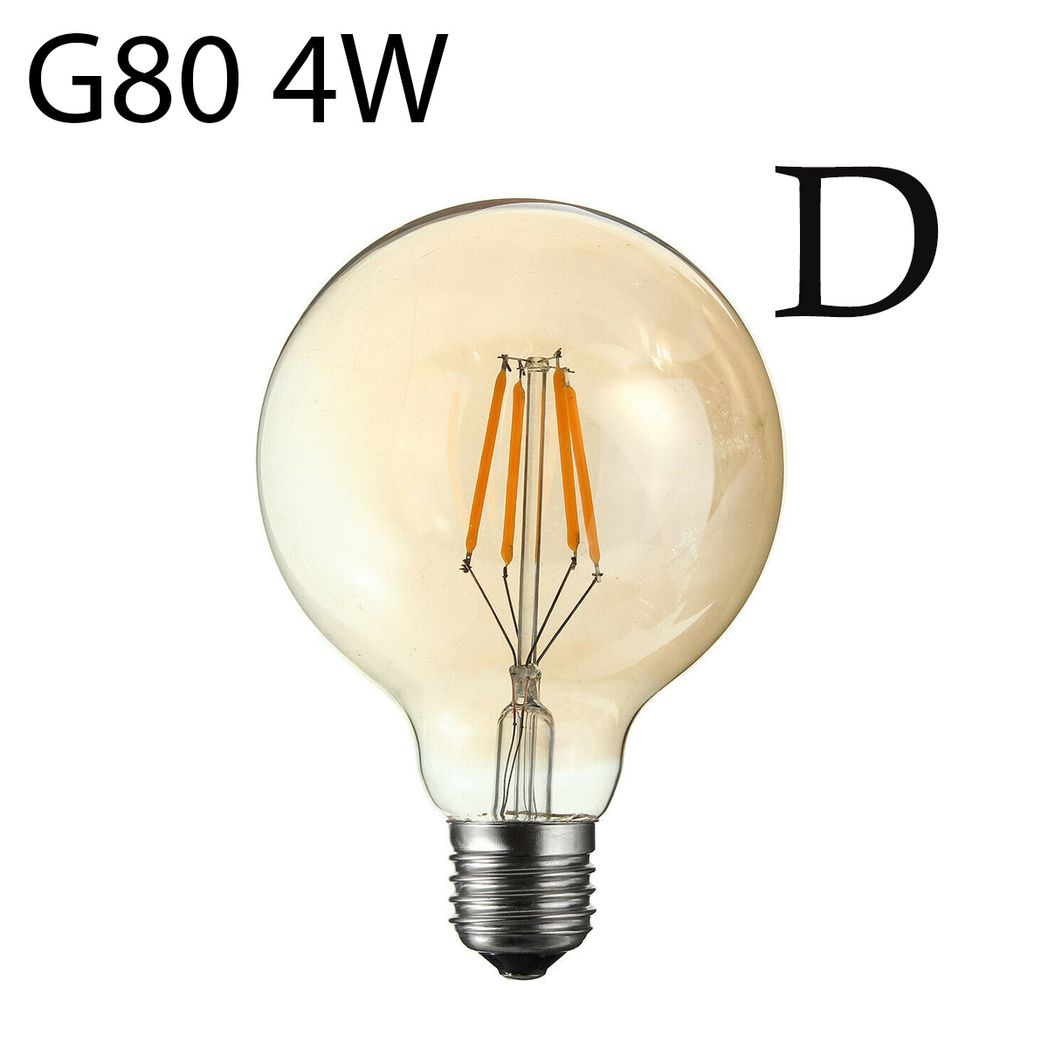 Ledsone E27 4W Dimmable G80 Vintage LED Filament Bulb, Warm White