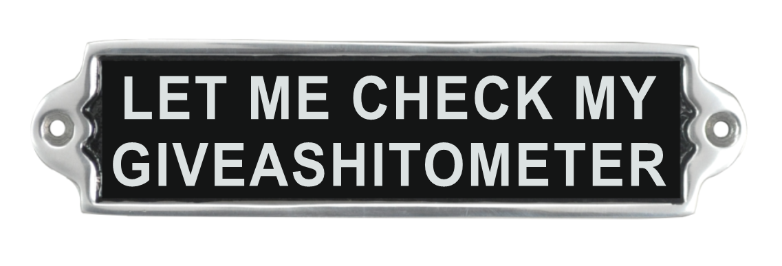 MSL 20cm Aluminium Let Me Check Metal Door Sign, Hand Finished Wall Decor, Pre-Drilled Holes
