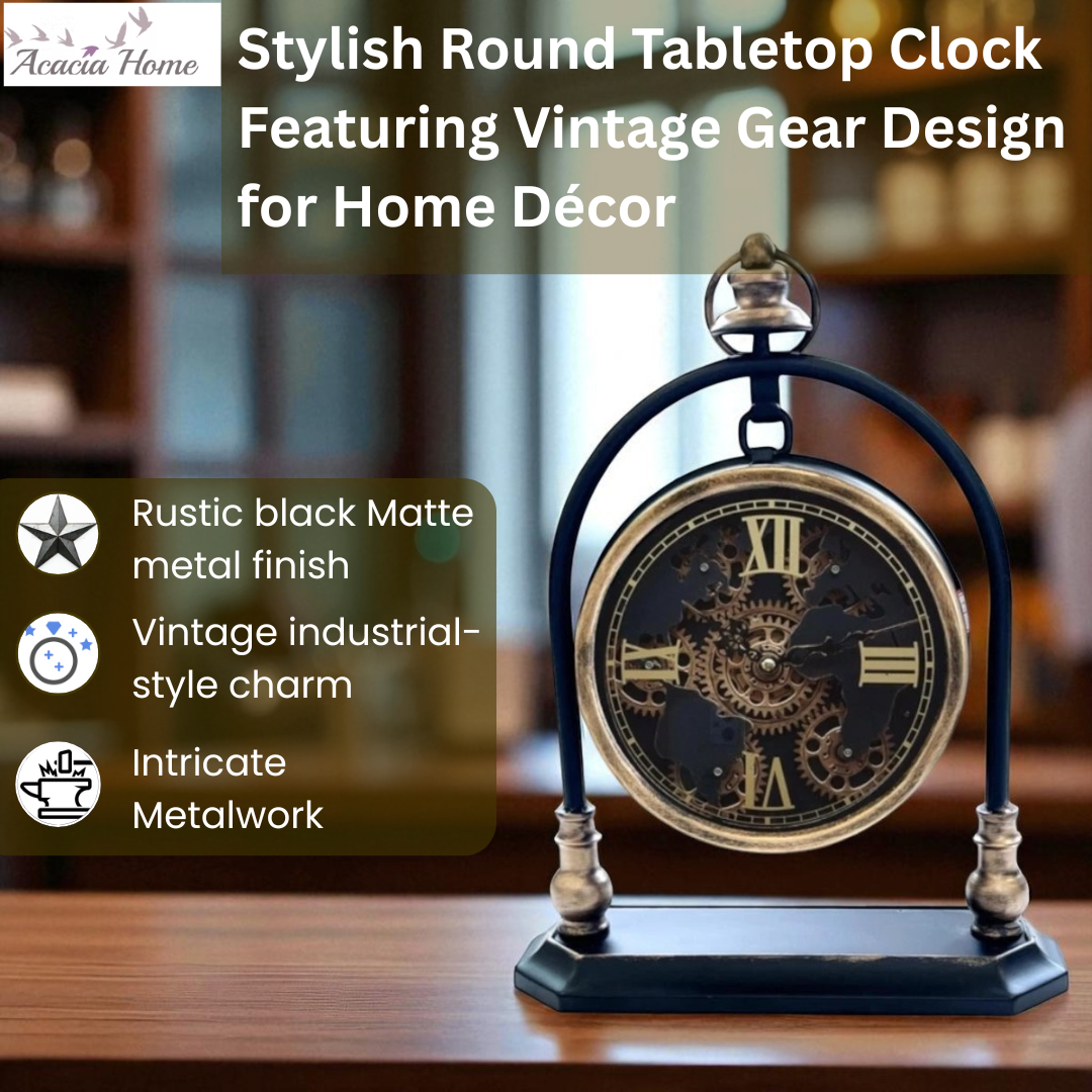 MSL 43cm Gear Clock, Hand Finished, 1 AA Battery