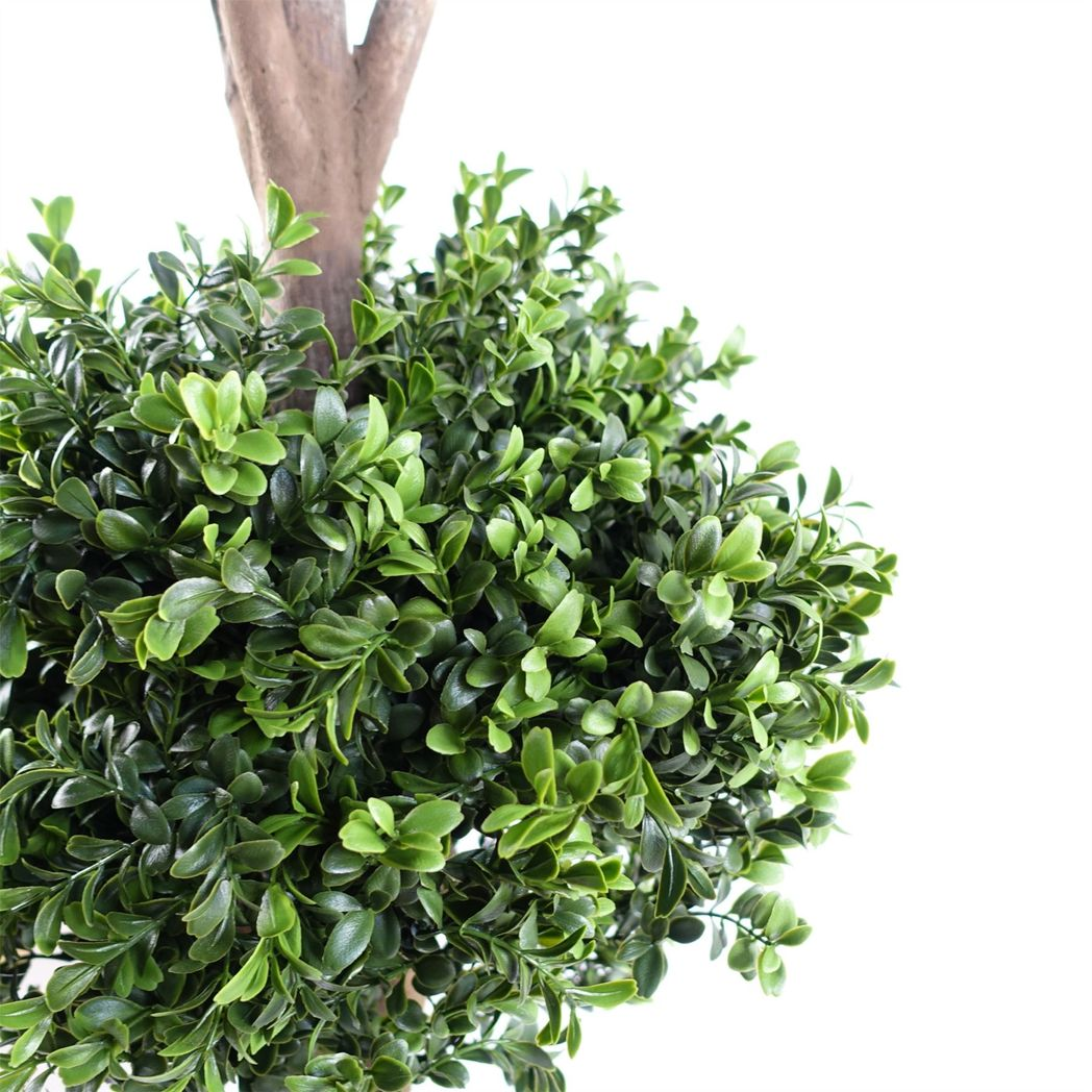 Leaf 120cm Triple Ball Buxus Artificial Tree UV Resistant Outdoor Topiary in Pot