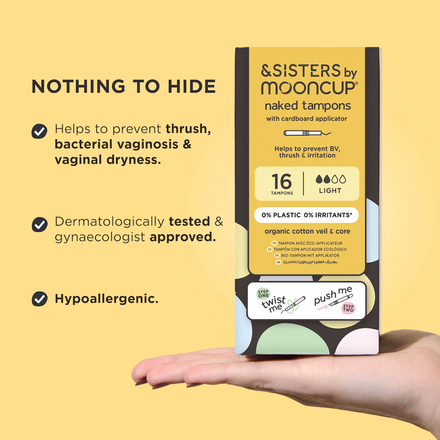 Eco-Applicator Tampons | Light (16 pack) | Plastic-free