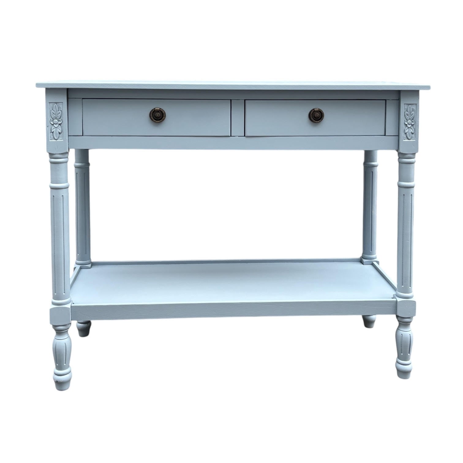 MSL 90cm 2 Drawer Side Table with Storage Drawer, Hand Finished Bedside Table