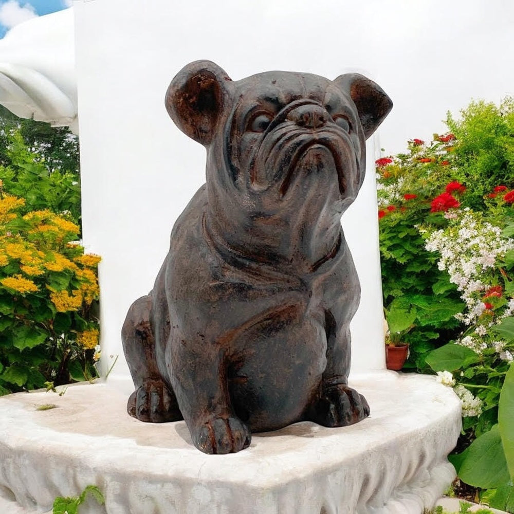 MSL 30 x 33 cm Sitting Dog Garden Statue