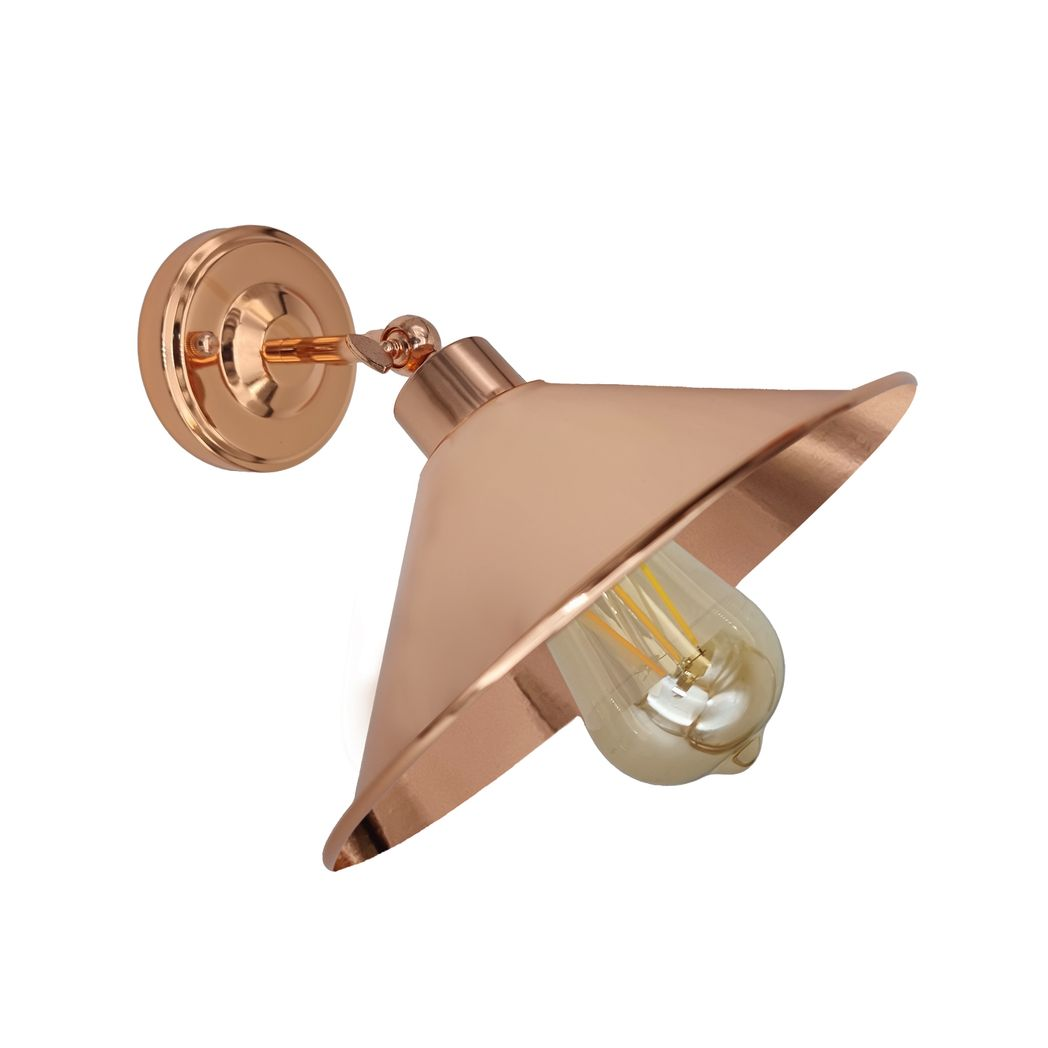Rose Gold Vintage Retro Metal Wall Light with E27 Socket
