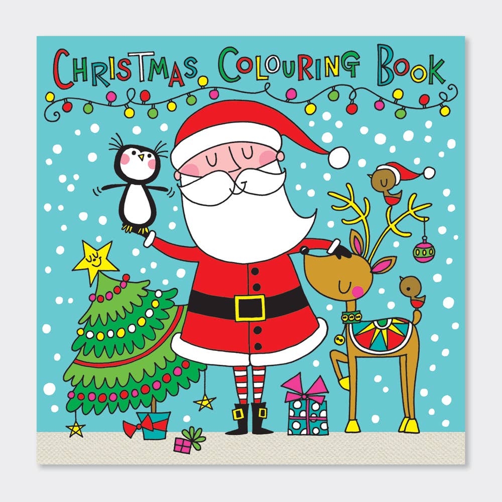 Colouring Book - Christmas Santa Scene