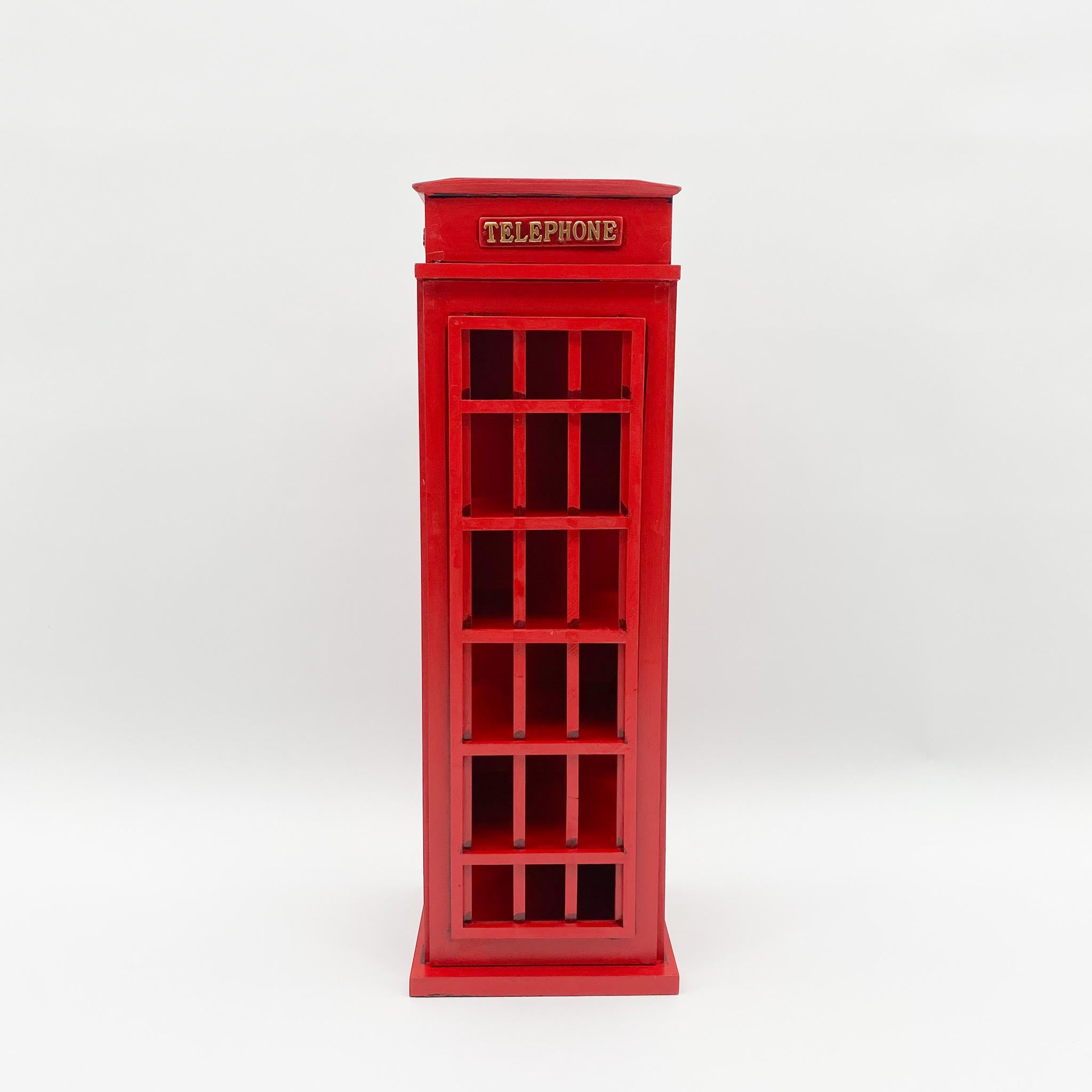 MSL 77cm Telephone Box Wine Rack Hand Finished UK Phone Box Wine Cabinet