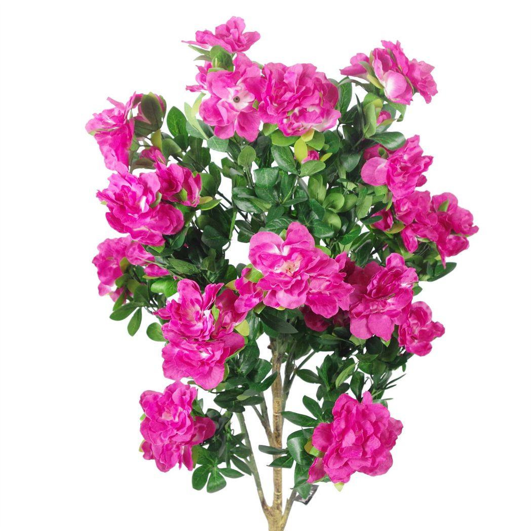 Leaf 100cm Premium Artificial Dark Pink Azalea Potted Plant