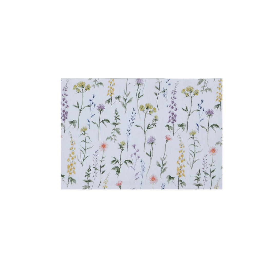 Meadow Floral Set of 4 Printed Cotton Table Napkins
