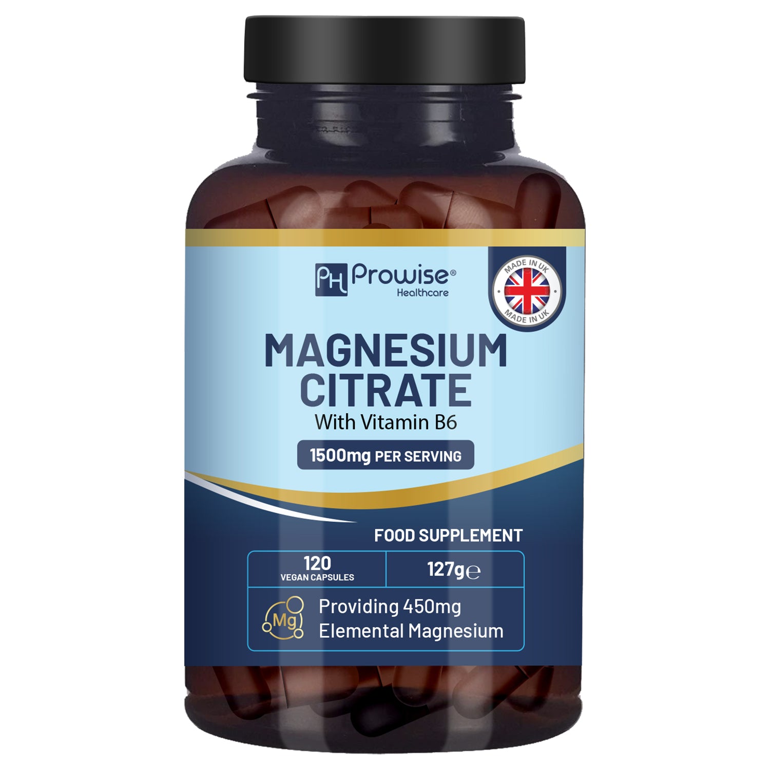 Magnesium Citrate 1500mg Capsules with Vitamin B6 - Prowise Healthcare