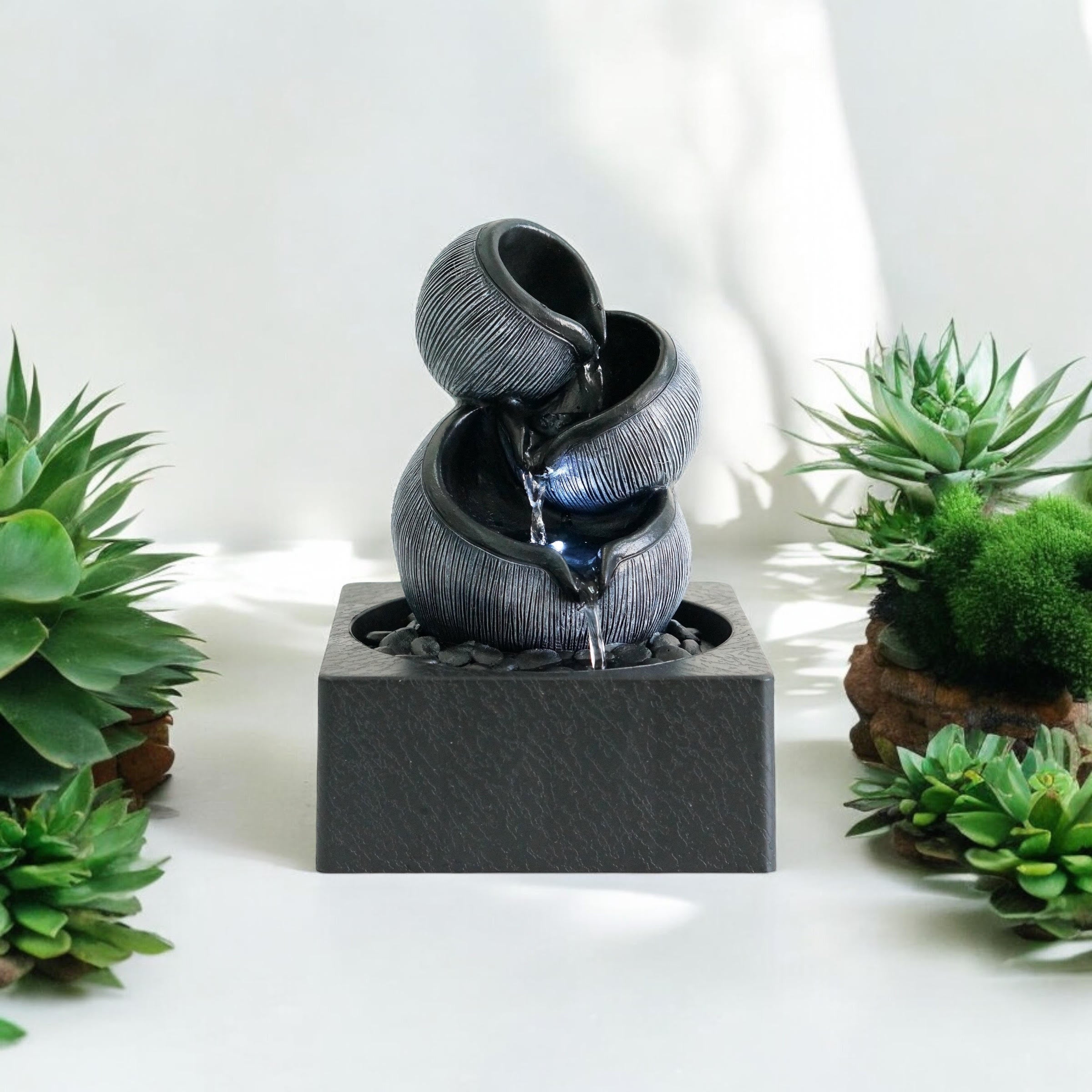 MSL 24cm Relaxing Tabletop Fountain, Hand Finished, 240V
