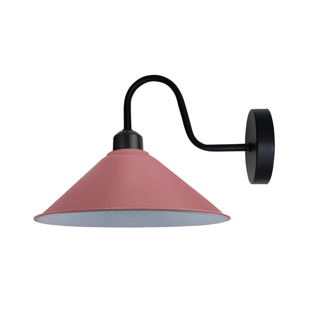 Vintage Metal Wall Sconce, E27 Base, Dimmable Cone Shade
