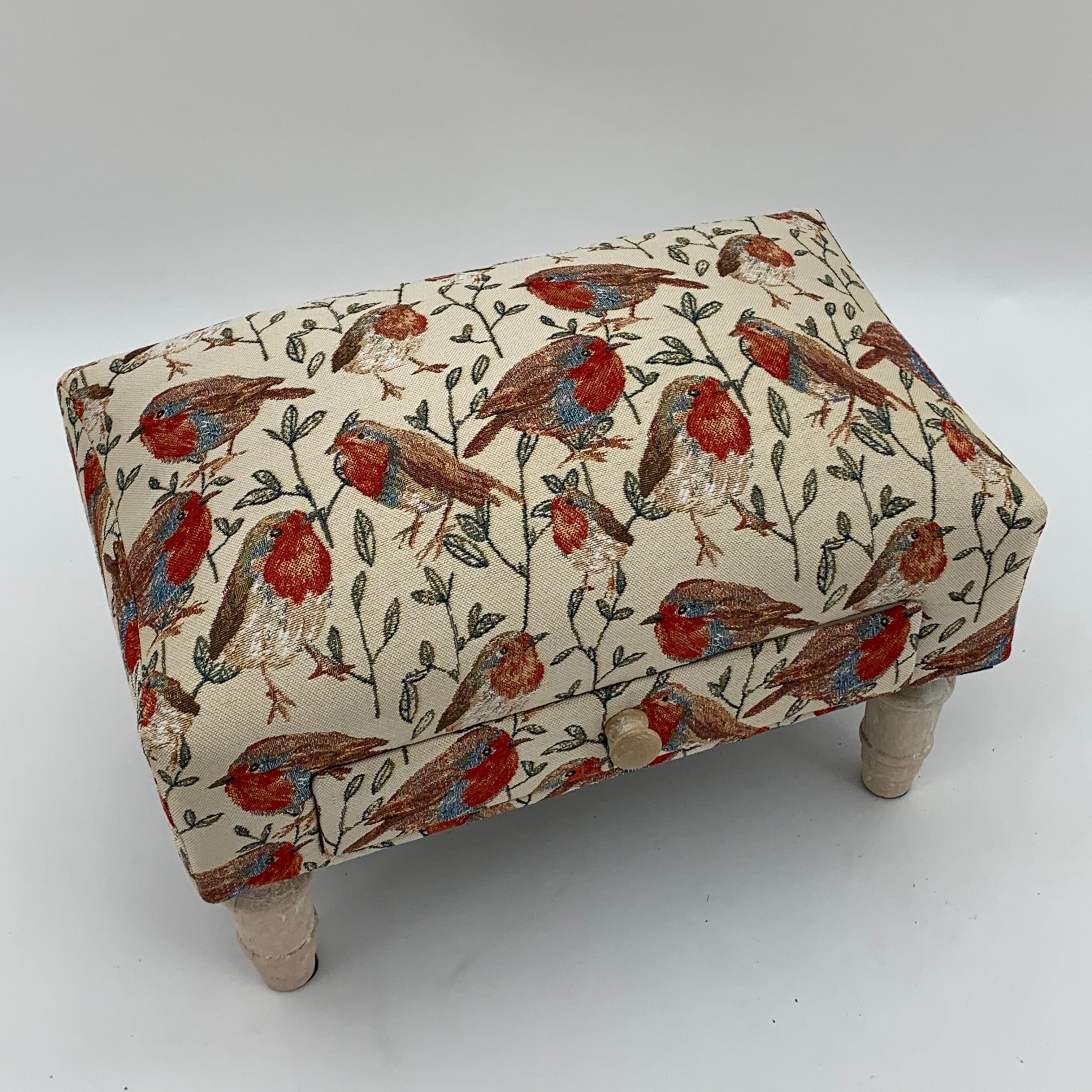 MSL Robin Fabric Footstool with Drawer