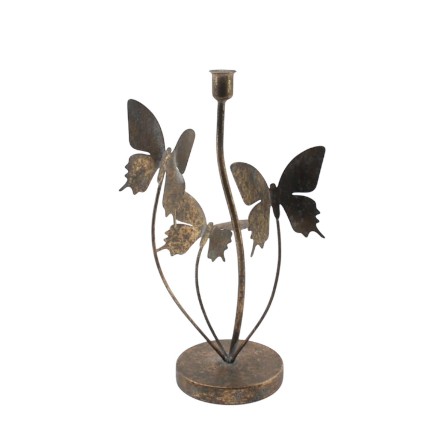 MSL 35cm Hand-Finished Metal Candle Holder