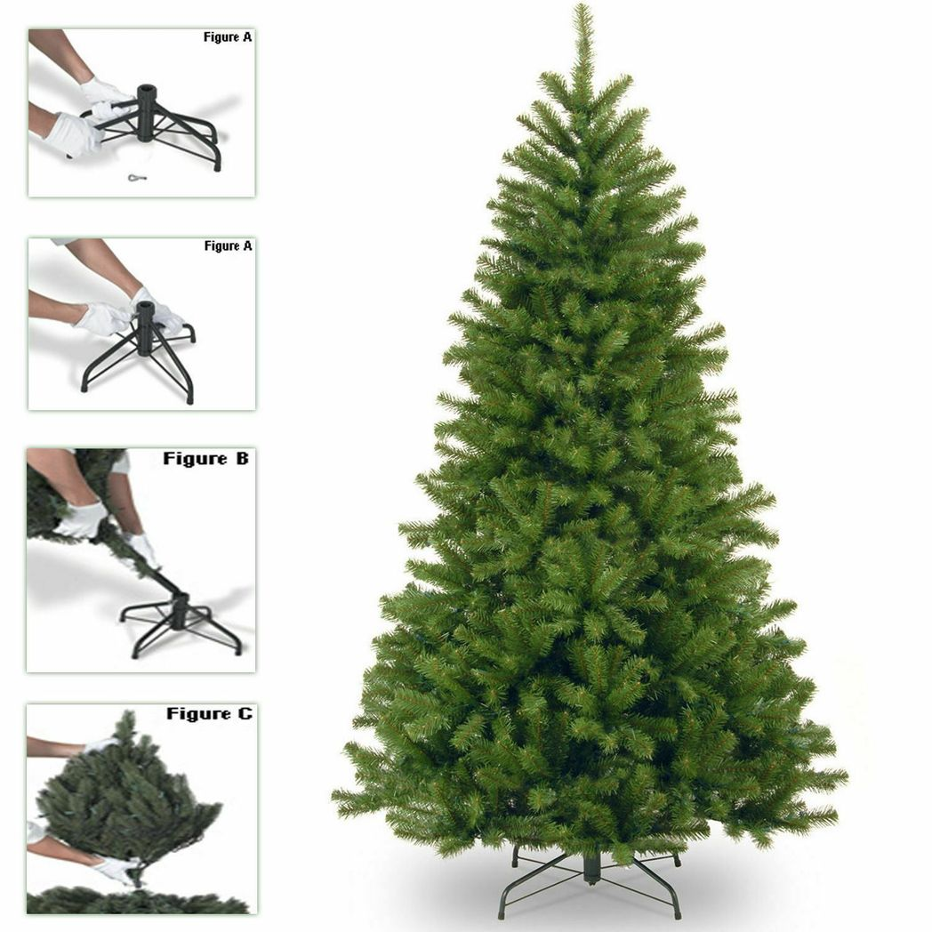 8ft Colorado Green Pine Artificial Christmas Tree with Metal Stand