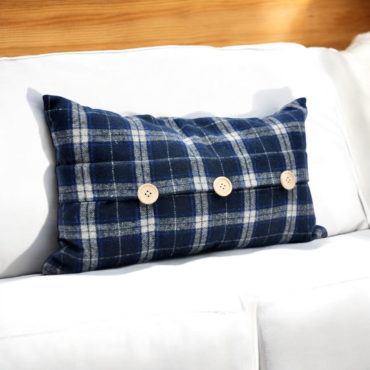 MSL 30 x 50cm Blue Velvet Cushion Cover Only
