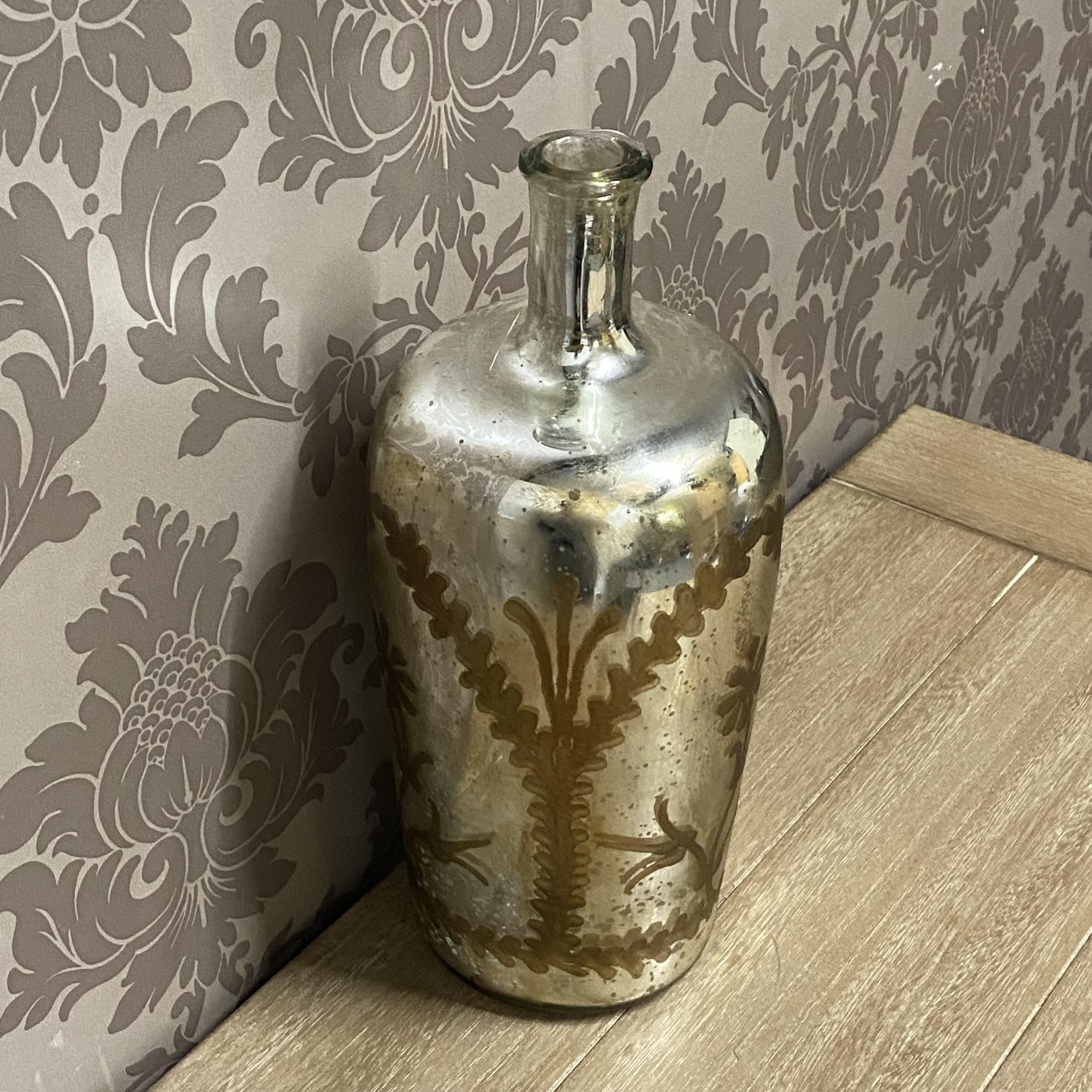15 Antique Silver Glass Decorative Jar Vase